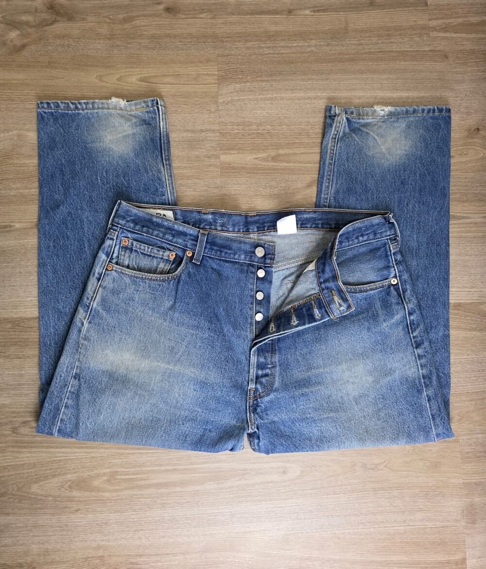 Levi's 501 Original Jeans Men's 40x30 Button Fly Straight Leg Medium Wash